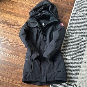 Canada Goose Kinley Black Parka Mid Length Jacket Coat Women’s